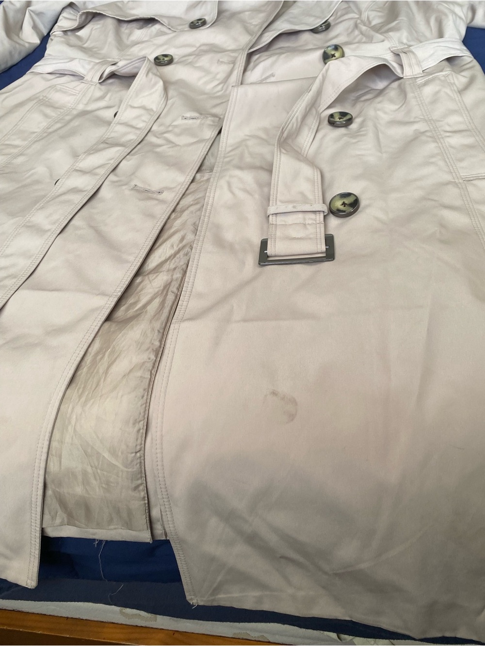 London Fog Cream Trench Coat - Picture 10 of 15